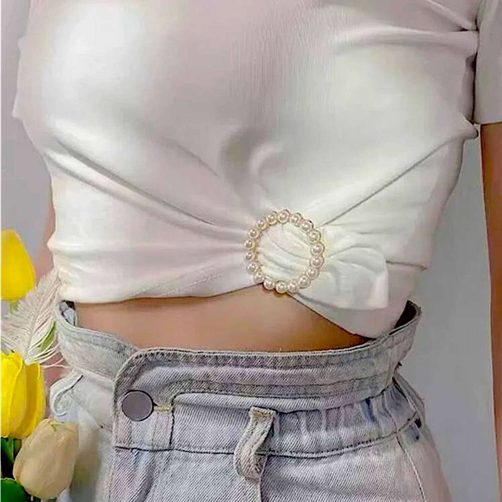 Pearl waist clothing buckle